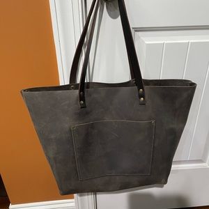 Portland Leather Goods OS Groupie Grey Tote
